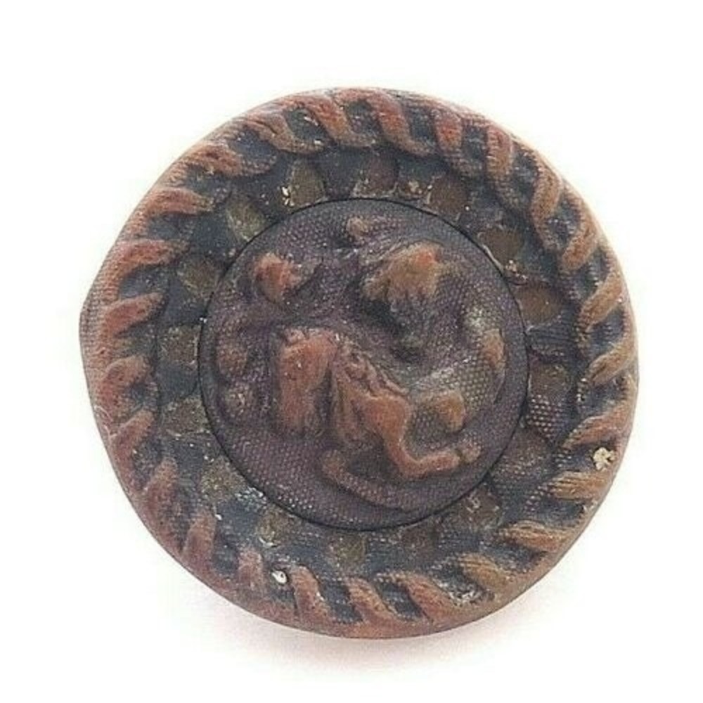 Antique Greek HIPPOCAMP‎ HORSE BUTTON